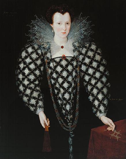 Marcus Gheeraerts Portrait of Mary Rogers, Lady Harington oil painting image